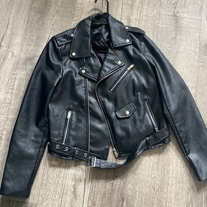 Black not leather jacket size Medium